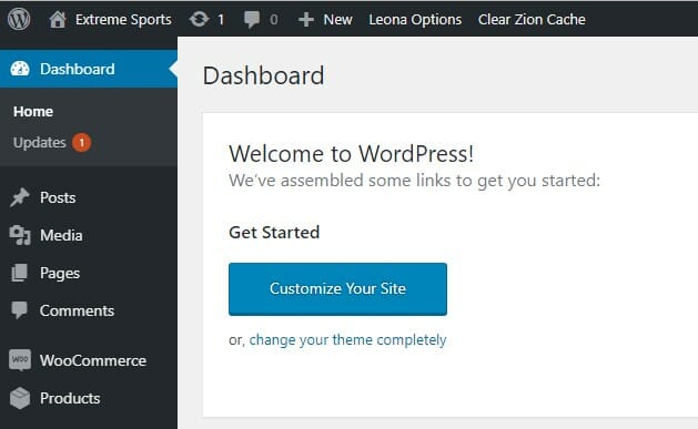 Wordpress адмін-панель